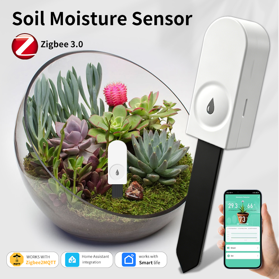 Moisture Meter Plant - Smart ZigBee Soil Moisture Sensor Temperature