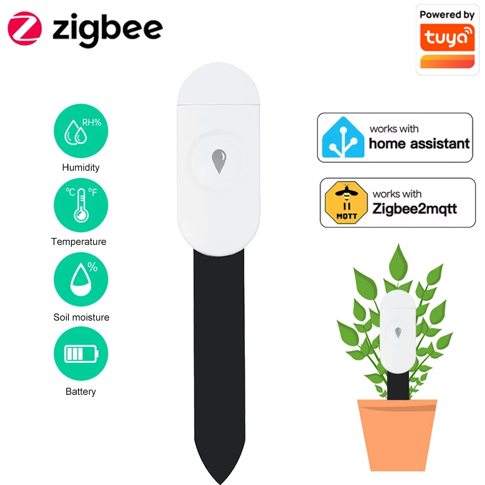 Moisture Meter Plant - Tuya Zigbee Temperature Humidity Moisture Detector