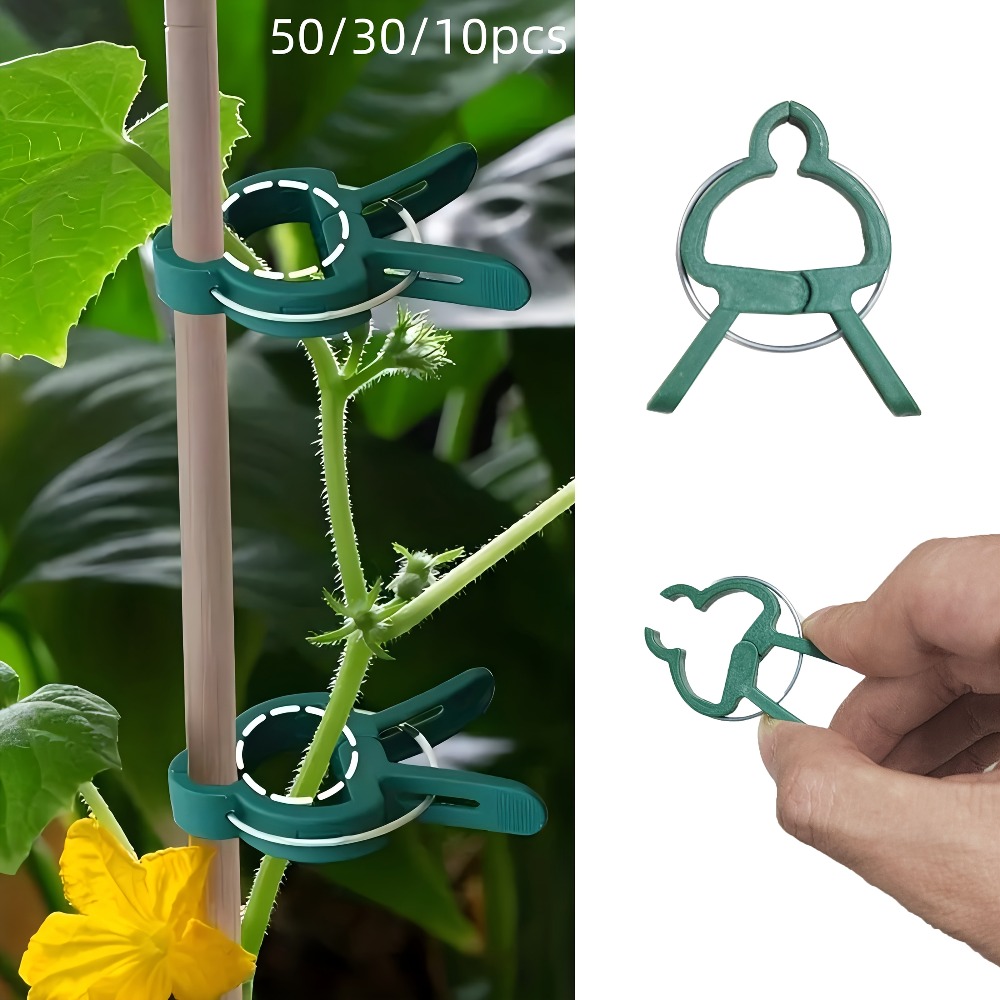 Essential Gardening Tools - 10/30/50pcs Adjustable Plant Clips - Reusable