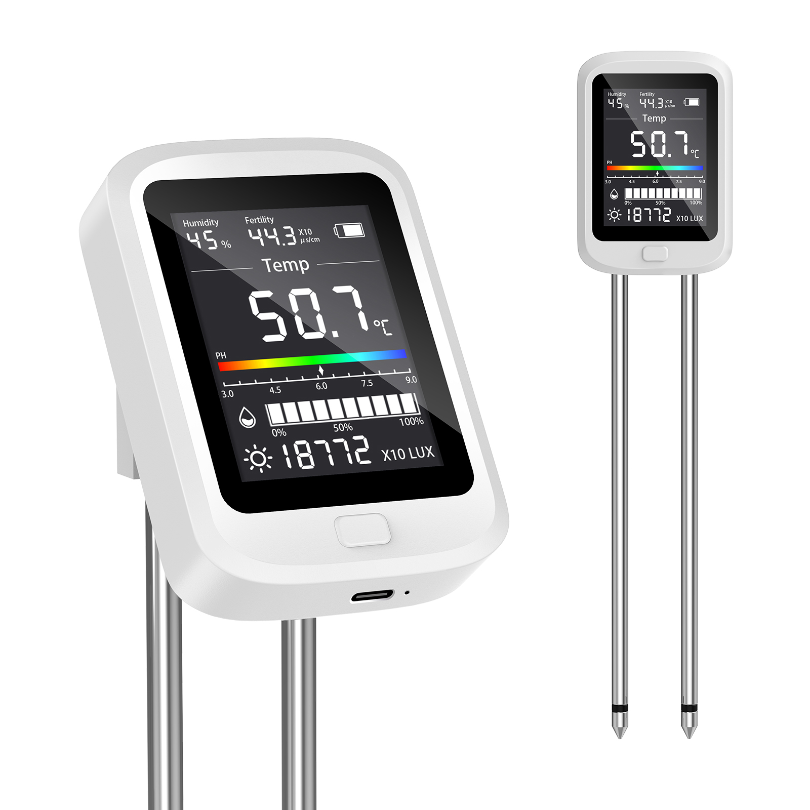 Moisture Meter Plant - 6-in-1 Soil Moisture Meter, Hygrometer for