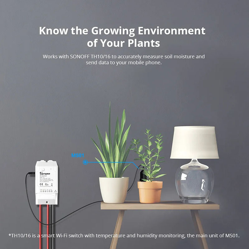 SONOFF MS01 Smart Soil Moistur - Moisture Meter Plant ulasan dan harga