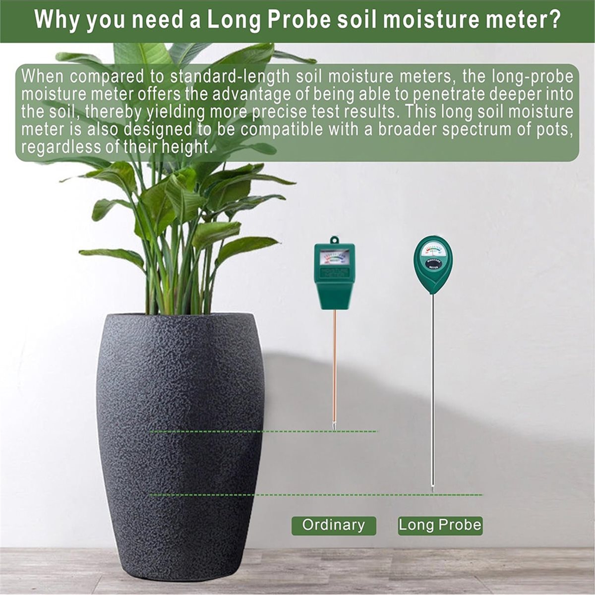 LNHF Long Probe Deep Use Soil  - Moisture Meter Plant ulasan dan harga