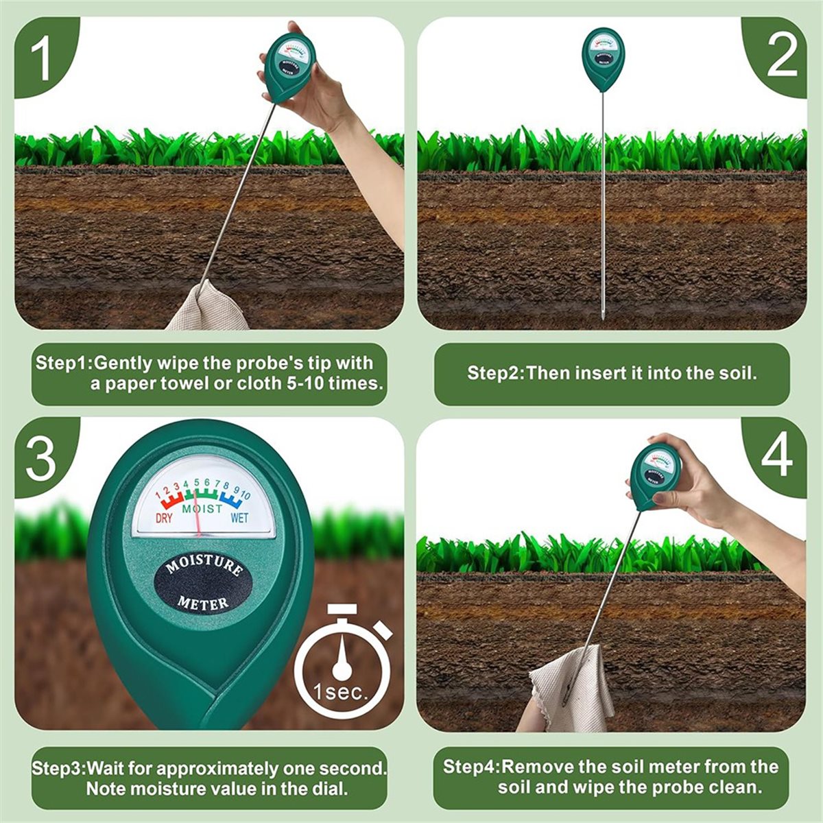 LNHF Long Probe Deep Use Soil  - Moisture Meter Plant ulasan dan harga