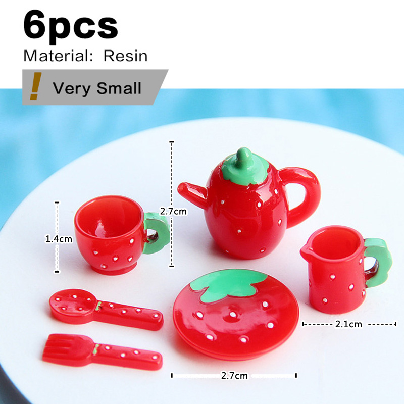 Pink Tea Set Miniature Figurin - Essential Gardening Tools ulasan dan harga
