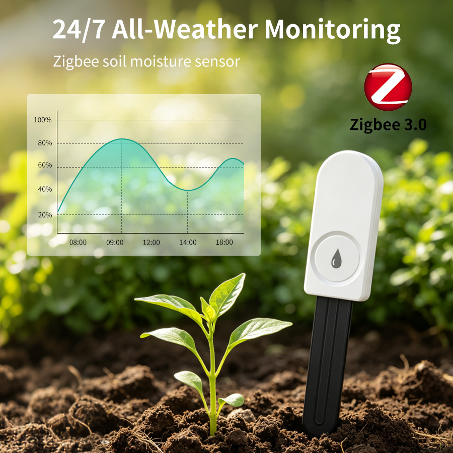 Smart ZigBee Soil Moisture Sen - Moisture Meter Plant ulasan dan harga
