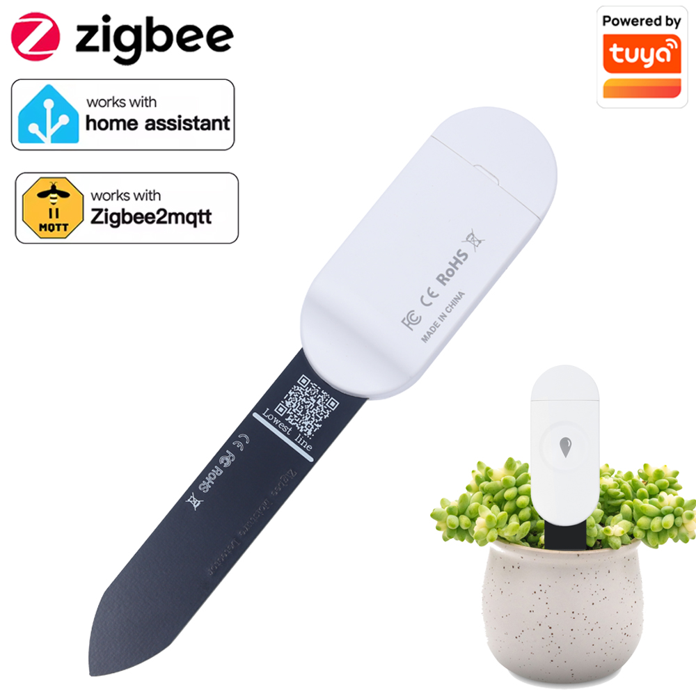 Tuya Zigbee Temperature Humidi - Moisture Meter Plant ulasan dan harga