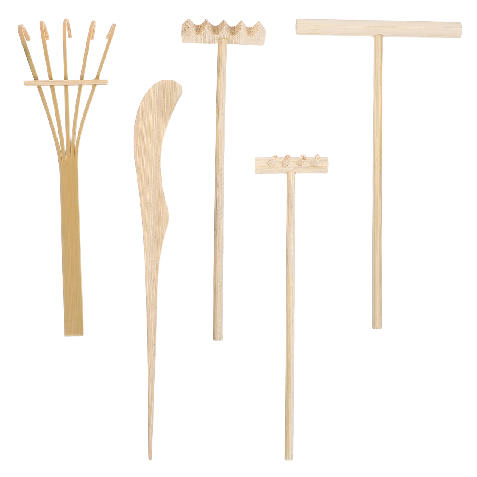 5Pcs Mini Bamboo Sand Garden R - Gardening Tools Drawing ulasan dan harga