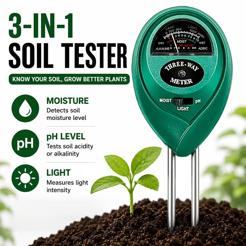 3-in-1 Soil Tester (Moisture,  - Moisture Meter Plant ulasan dan harga