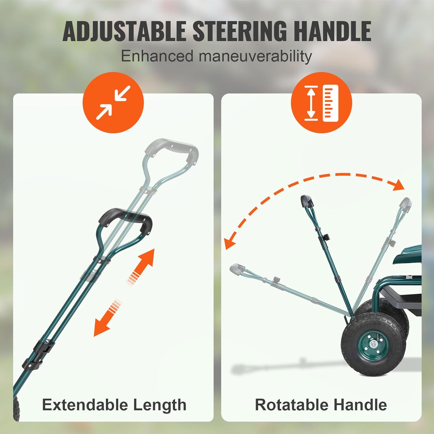 Garden Cart Rolling Workseat w - Gardening Yard Tools ulasan dan harga
