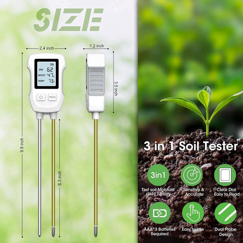 3 in 1 Soil Moisture Meter, Di - Moisture Meter Plant ulasan dan harga