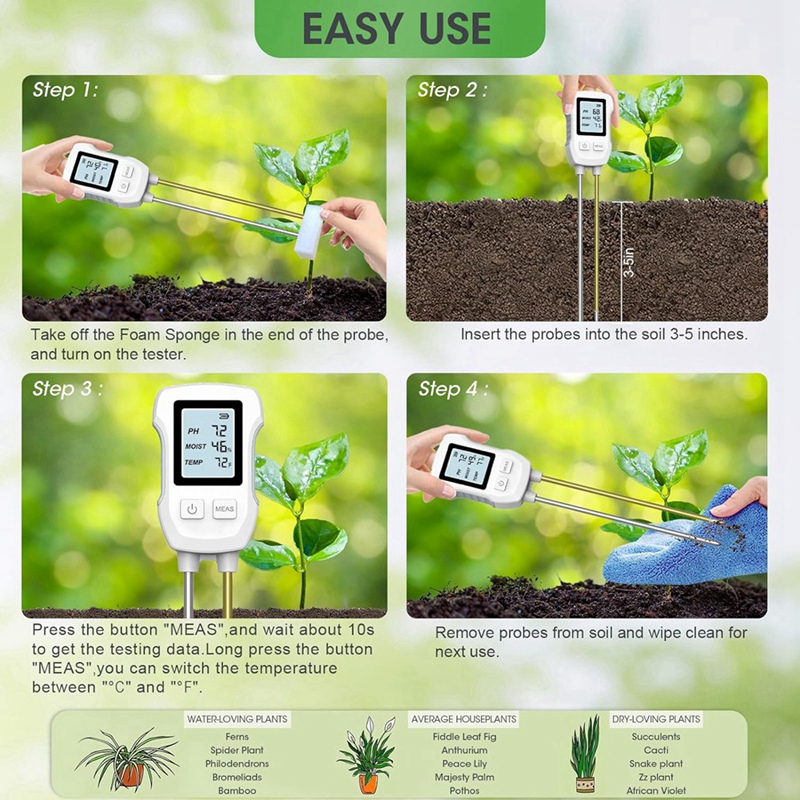 3 in 1 Soil Moisture Meter, Di - Moisture Meter Plant ulasan dan harga