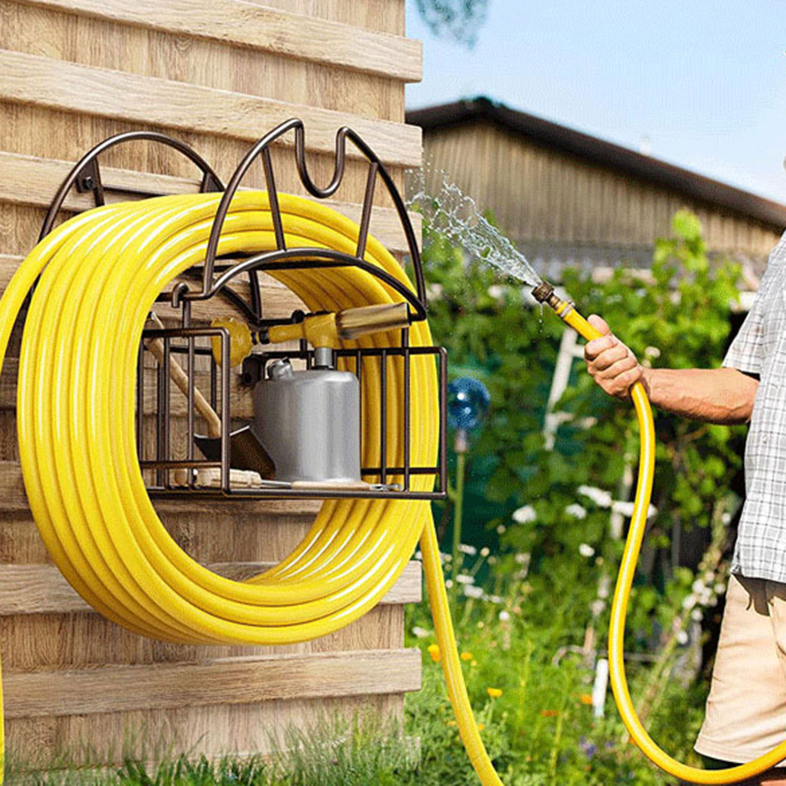 Wall Mount Garden Hose Holder  - Gardening Yard Tools ulasan dan harga